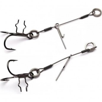Оснастка SAVAGE GEAR Carbon49 T-Treble Spike Stingers #2/0 2pcs Оснастка SAVAGE GEAR Carbon49 T-Treble Spike Stingers #2/0 2pcs