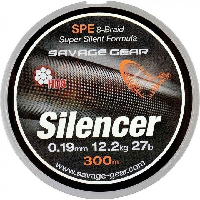 Шнур SAVAGE GEAR HD8 Silencer Braid 300m 0.28mm 38bs 17kg Green 54817